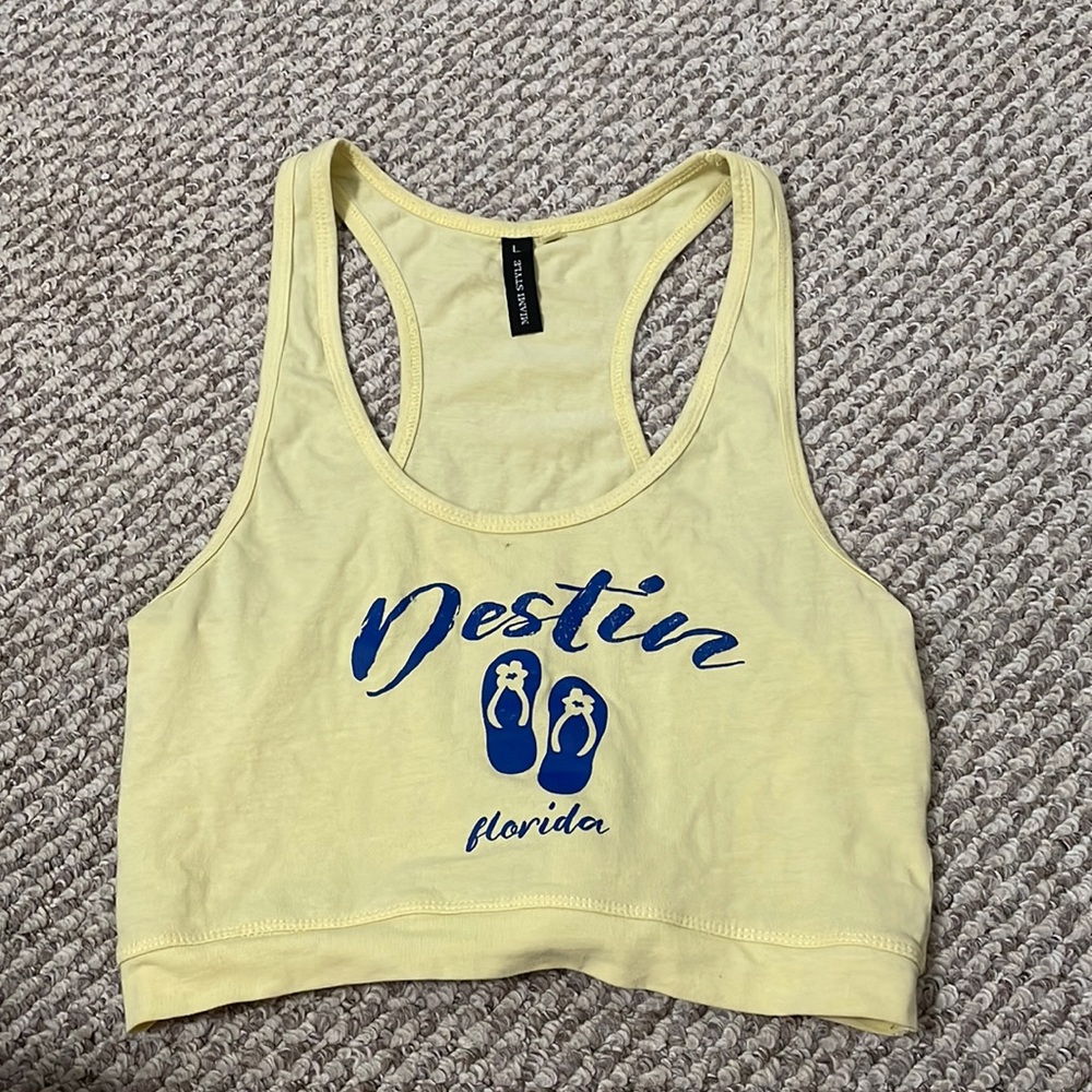 Destin Florida Yellow Crop Top